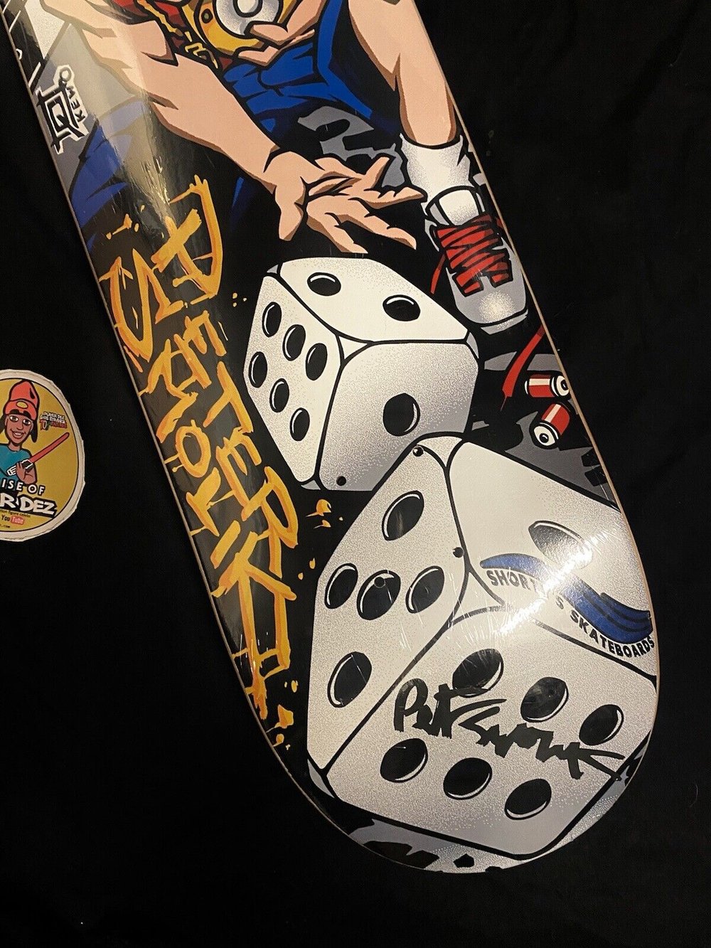 Signed Peter Smolik Shorty’s Dice Roll Autographed Skateboard Deck