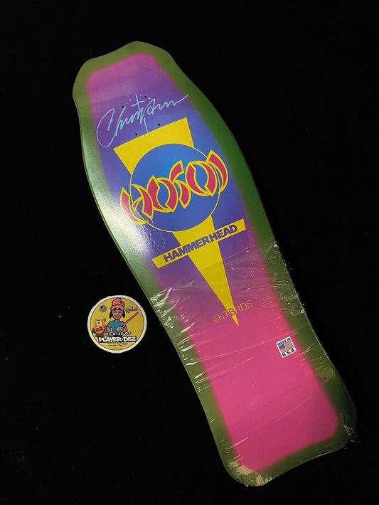 Signed Christian Hosoi Sunburst Hammerhead Autographed Skateboard Deck