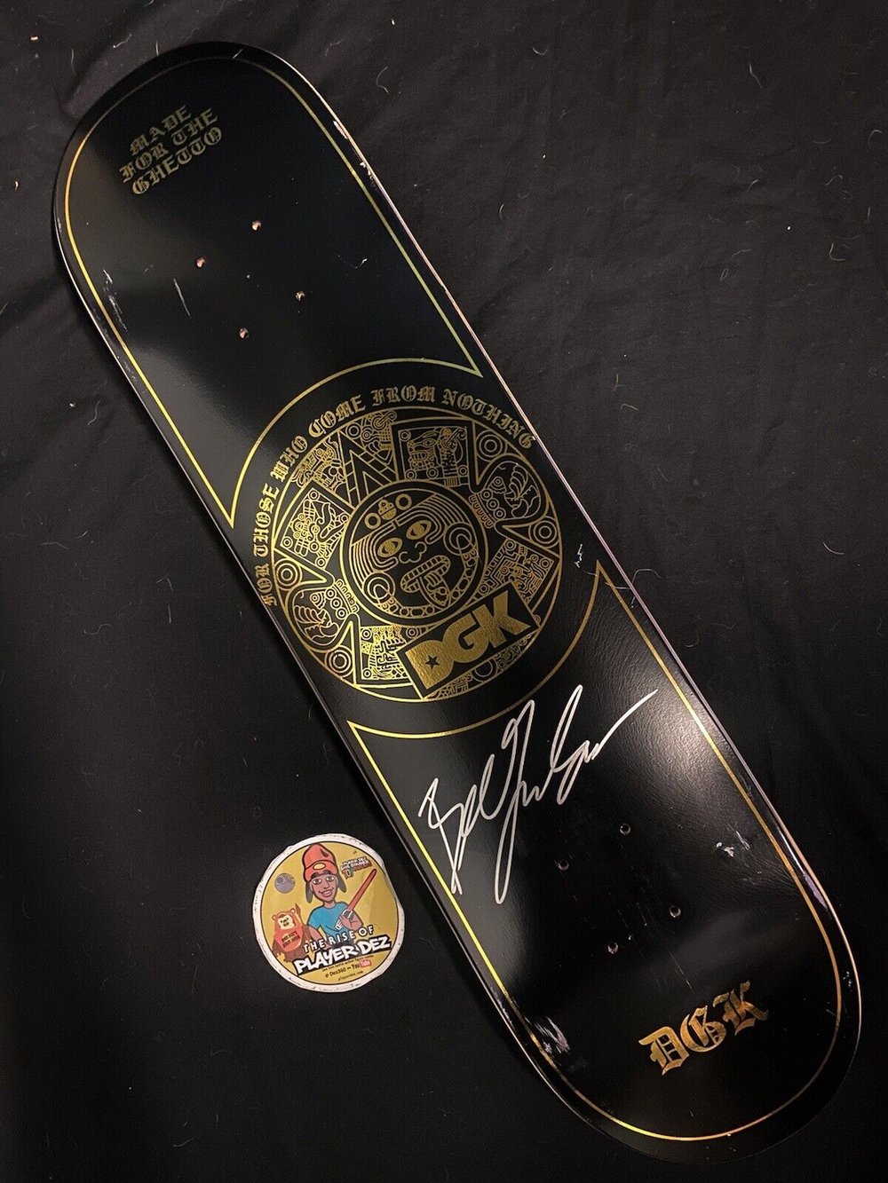 Signed Boo Johnson DGK Autographed Skateboard Deck Aztec Calendar Dirty Ghetto Kids