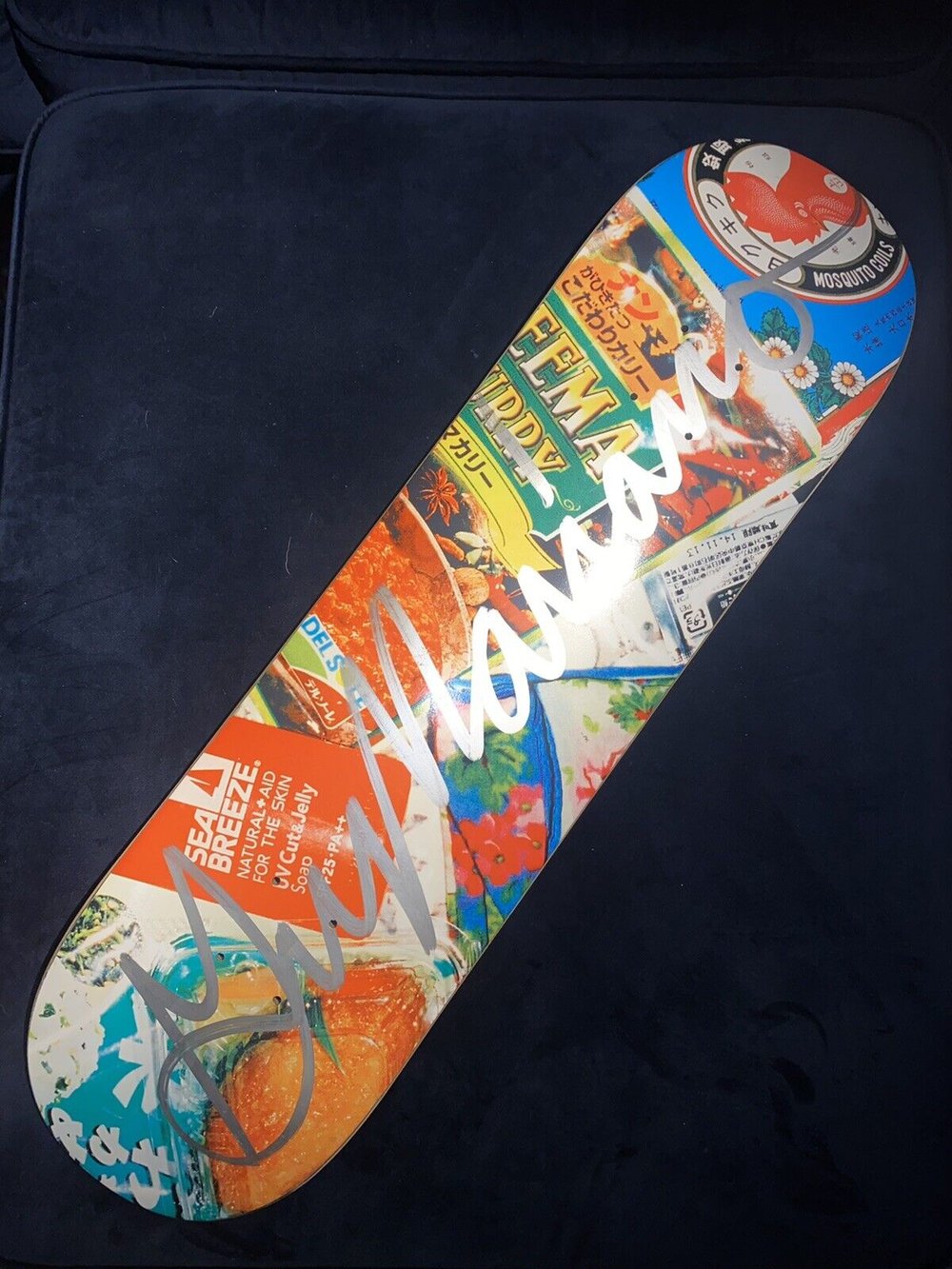 Signed Guy Mariano Numbers Autographed Skateboard Deck 8.125