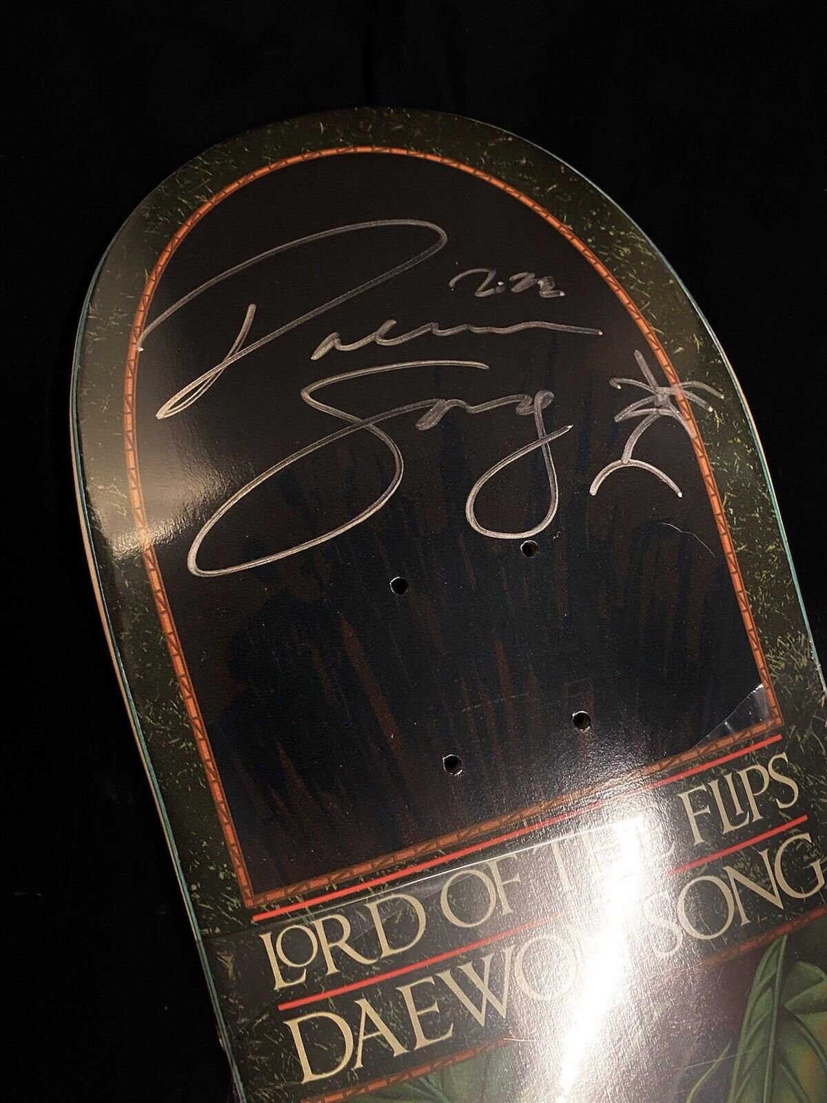 Signed Daewon Song Thank You Autographed Skateboard Deck Lord Of The Flips