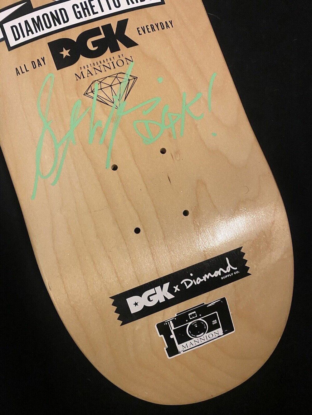 Signed Boo Johnson Stevie Williams DGK Skateboard Deck Diamond Dirty Ghetto Kids Autographed