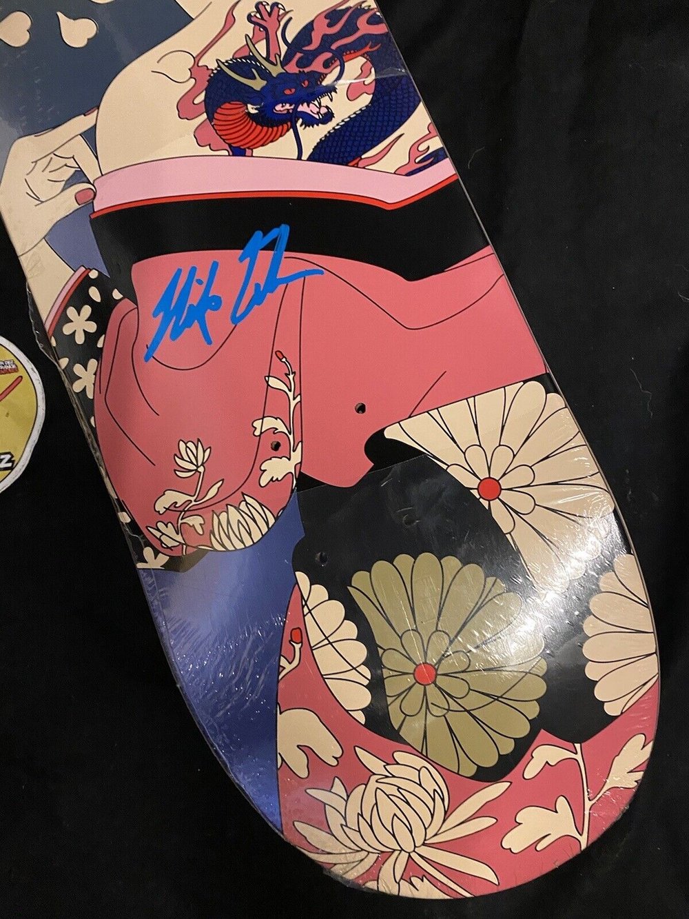 Signed Nick Tucker Primitive Japanese Art Girl Autographed Skateboard Deck