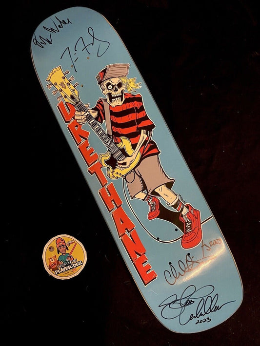 Signed Steve Caballero Urethane Rockband Autographed Skateboard Deck