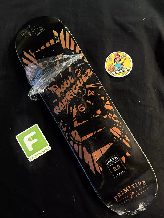 Paul Rodriguez Signed Prod Primitive Autographed Skateboard Deck  Nixon Clock Claus Grabke