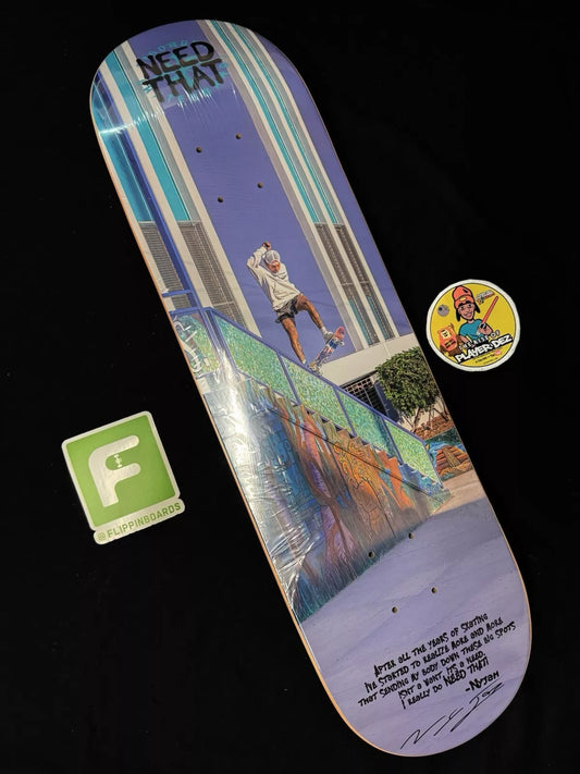 Nyjah Huston Signed Need That Autographed Disorder Skateboard Deck