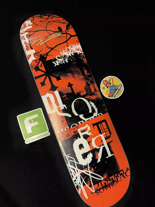 Nyjah Huston Signed Halloween Autographed Disorder Skateboard Deck