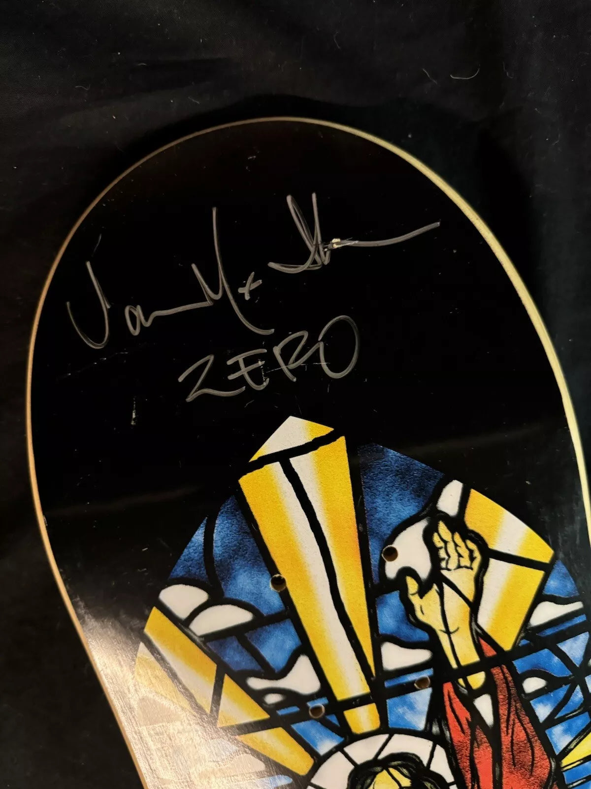 Jamie Thomas Signed 2003 Zero Cathedral Stained Glass Autographed Skateboard Deck