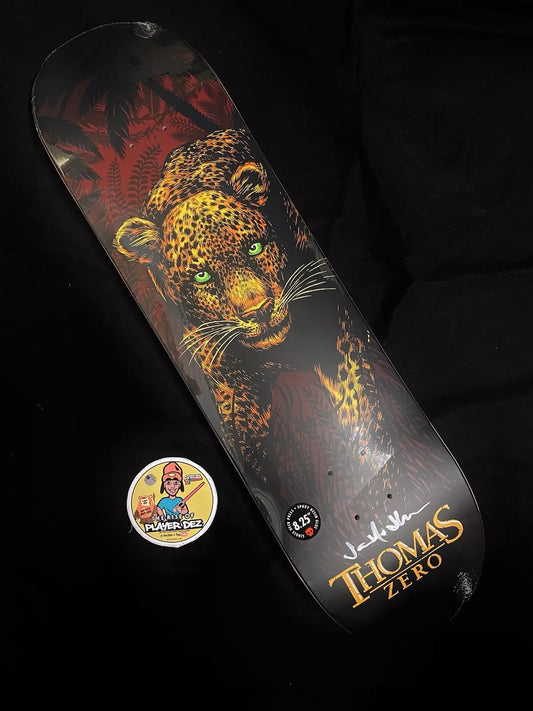 Jamie Thomas Signed Leopard Zero Autographed Skateboard Deck