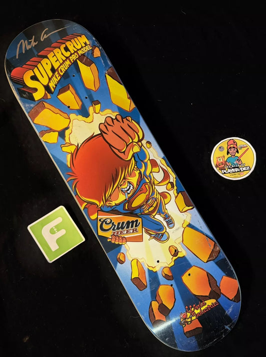 Mike Crum Signed SuperCrum World Industries Autographed Skateboard Deck