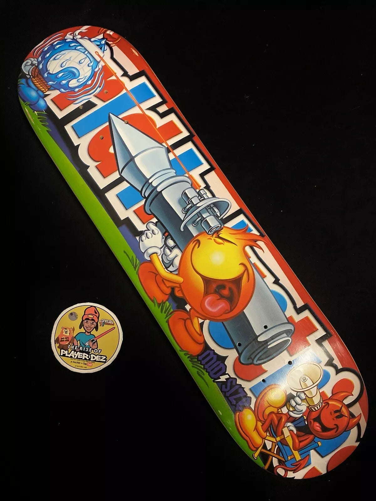 World Industries Wet Willy Flame Boy Bazooka Rocket Skateboard Deck