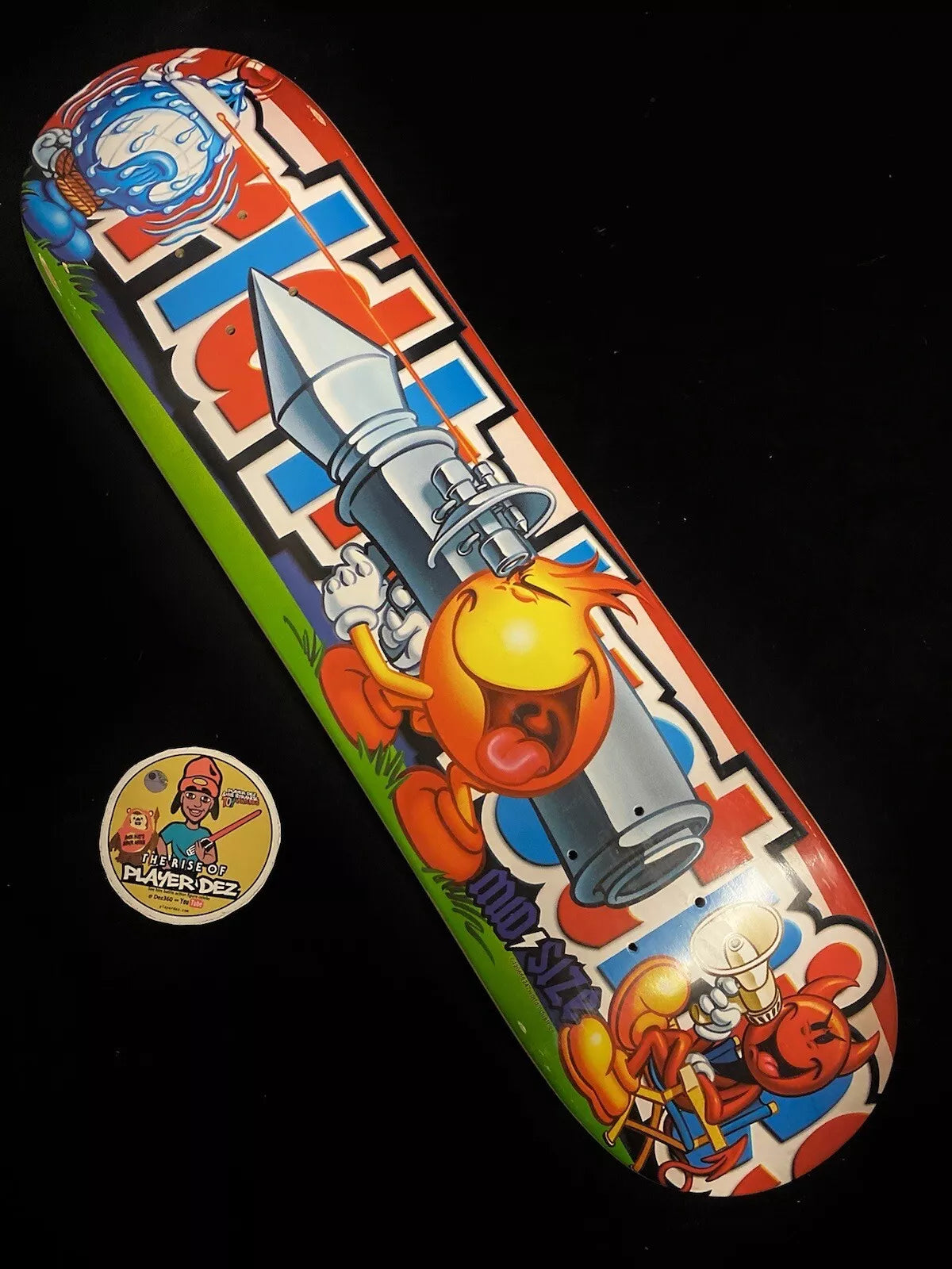 World Industries Wet Willy Flame Boy Bazooka Rocket Skateboard Deck