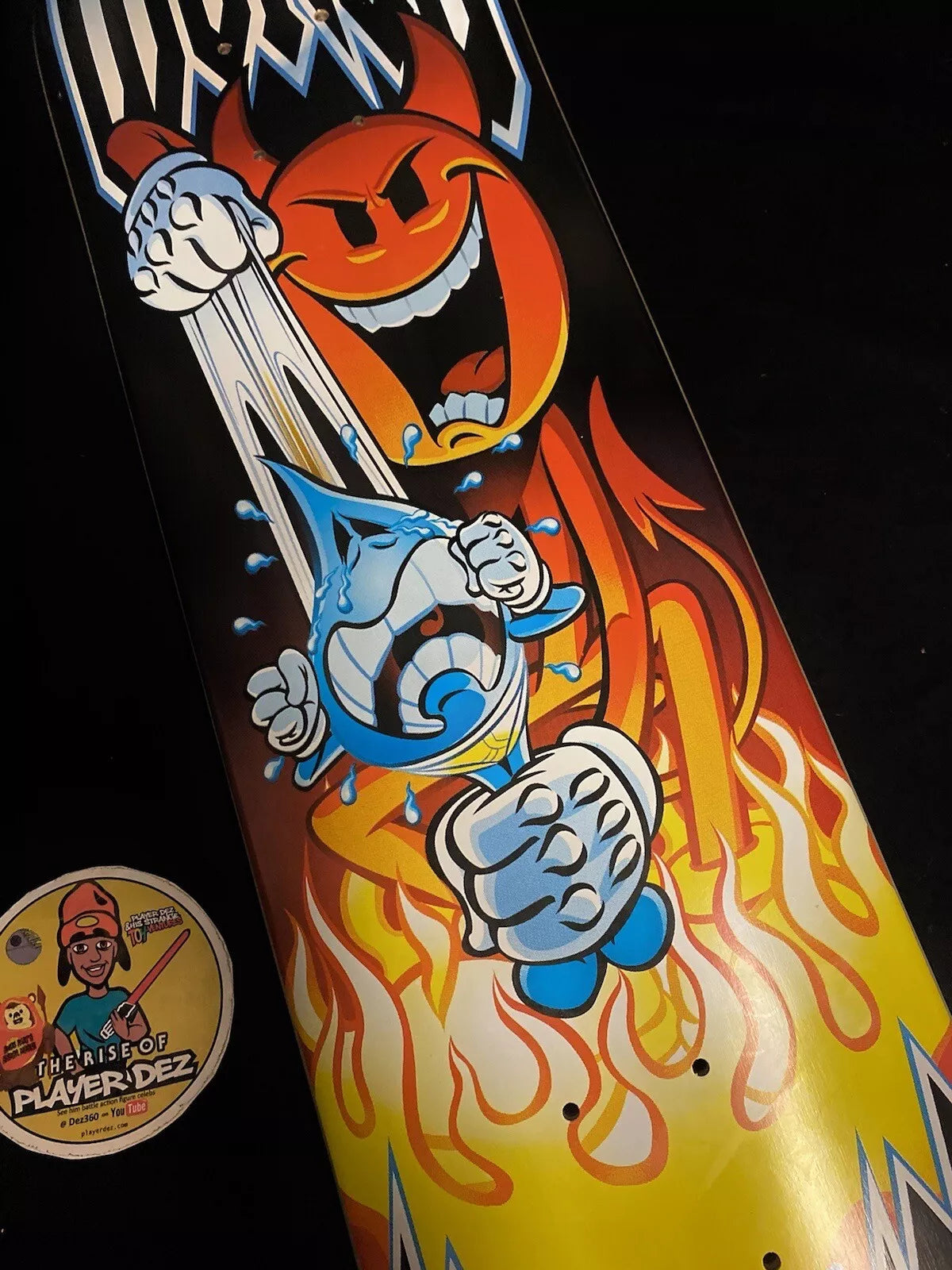World Industries Devil Man Wet Willy Wedgie Skateboard Deck Flame Boy