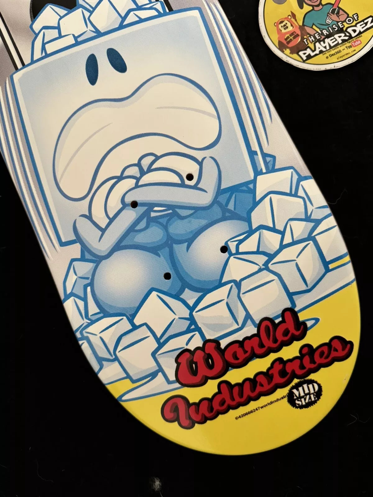 World Industries Ice Chilly Wet Willy Mini Skateboard Deck Flame Boy