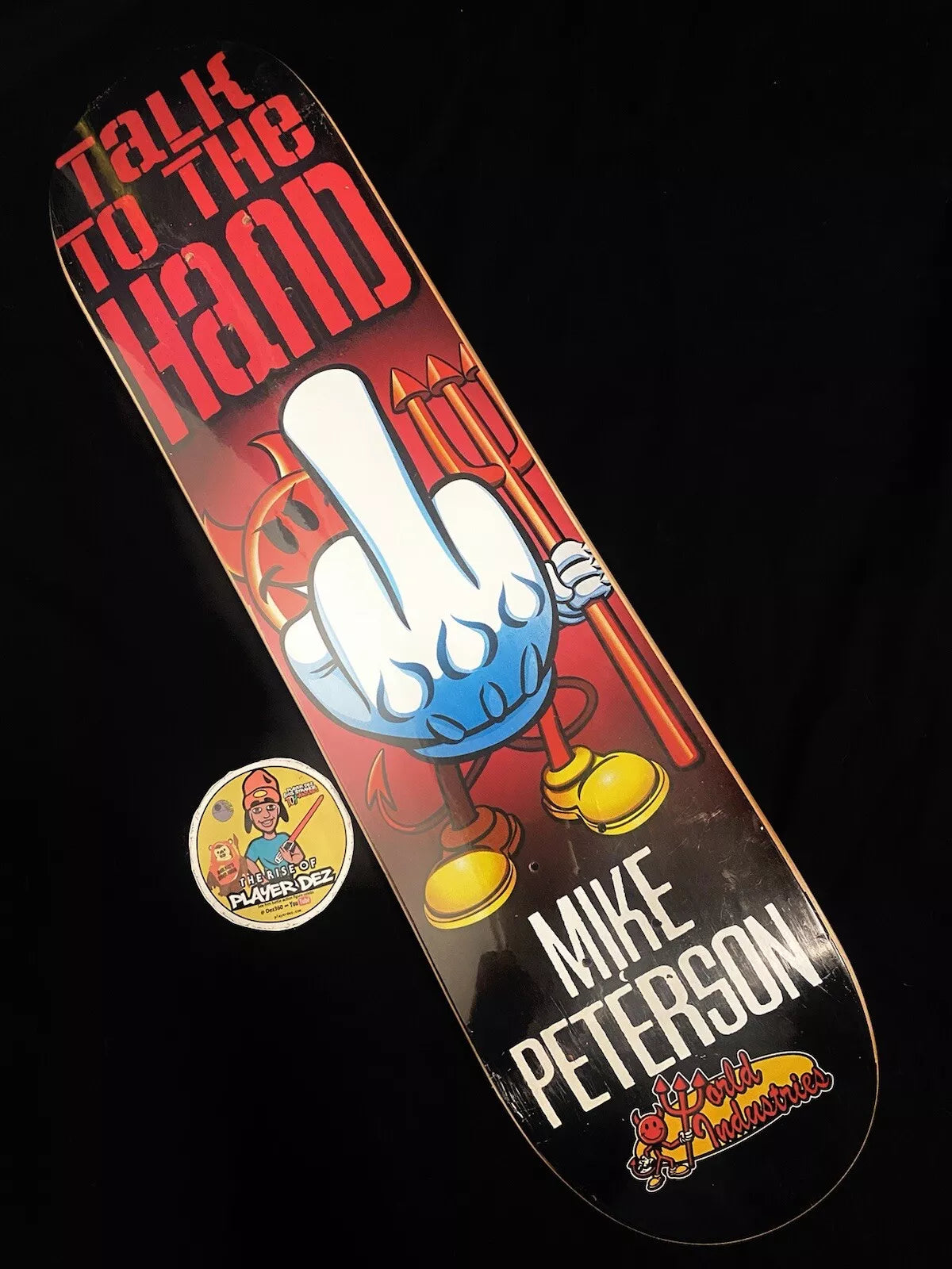 World Industries Mike Peterson Devil Man Skateboard Deck Flame Boy