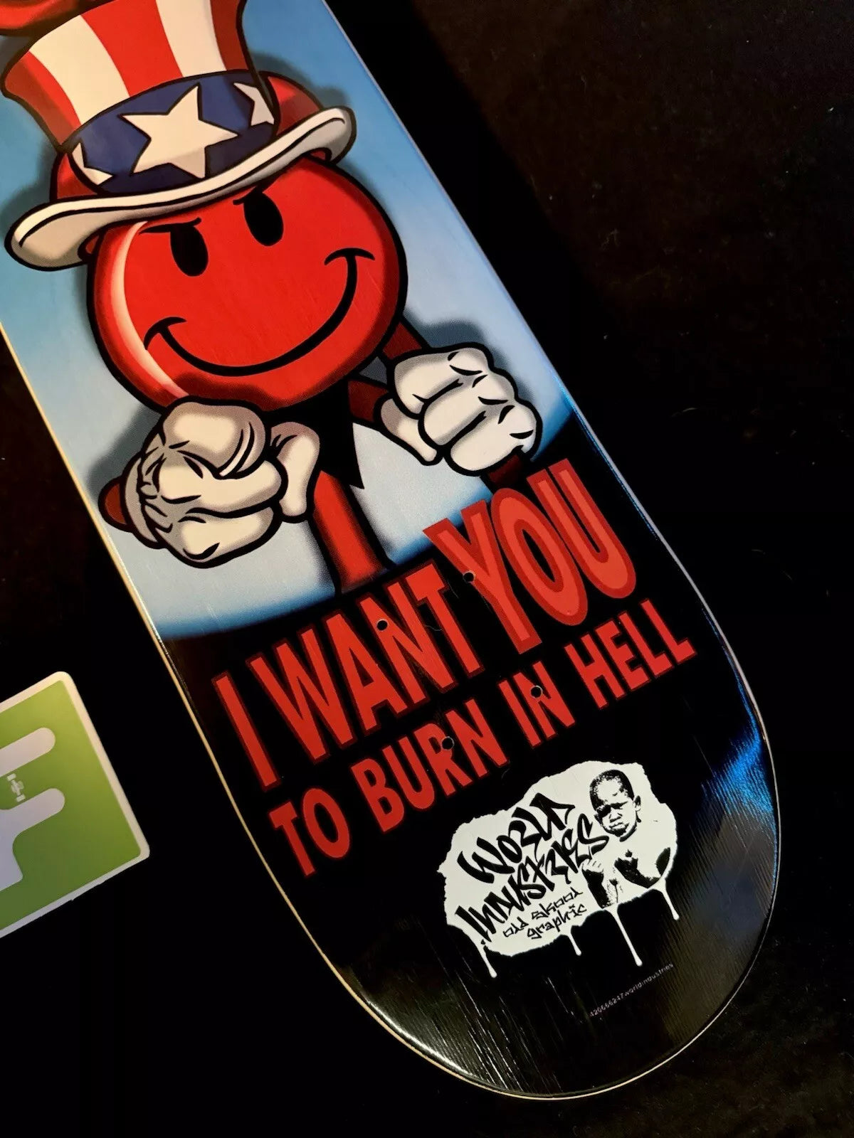 World Industries Devil Man I WANT YOU Skateboard Deck Flame Boy