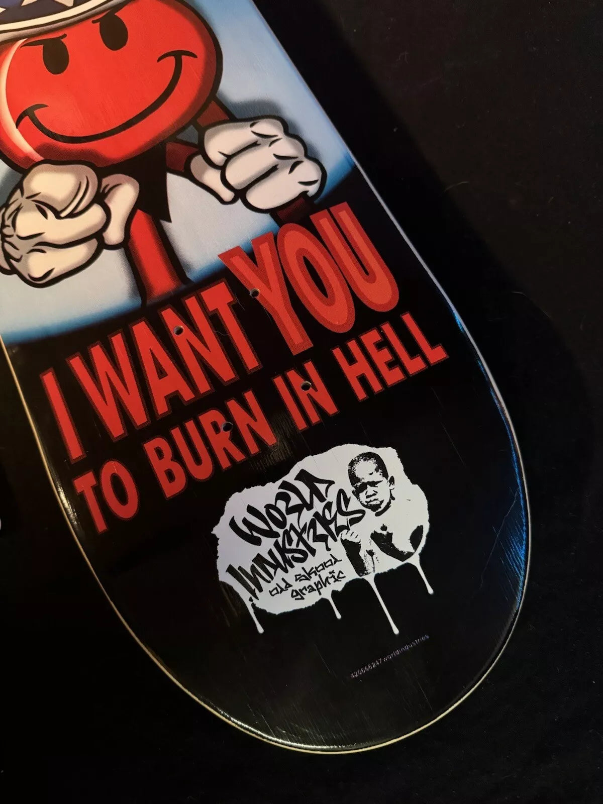 World Industries Devil Man I WANT YOU Skateboard Deck Flame Boy
