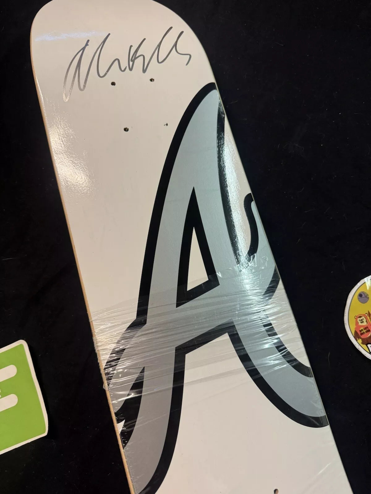 Andrew Reynolds Signed White A Logo Autographed Baker Skateboard Deck