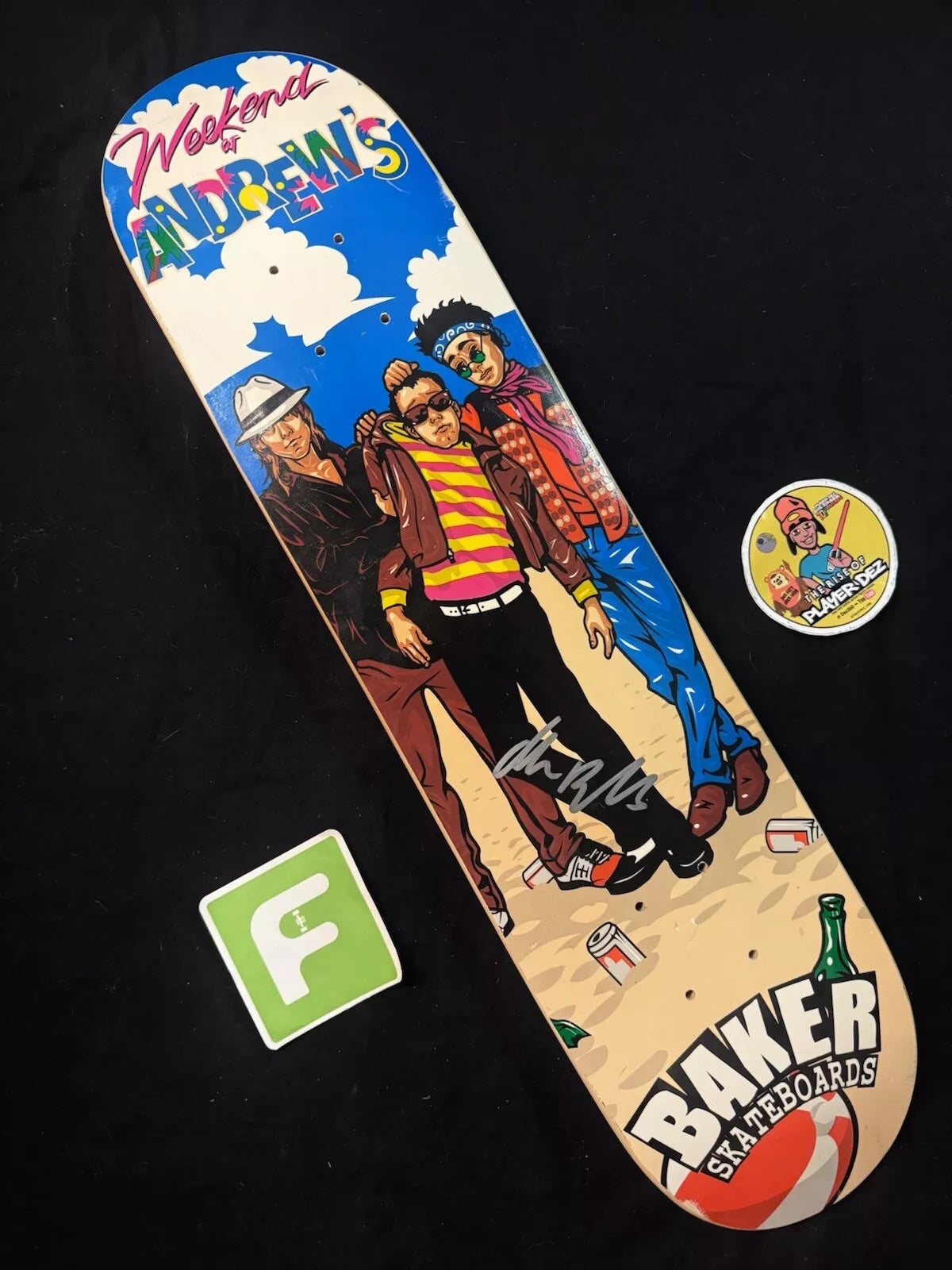 Andrew Reynolds Signed Weekend At Andrews Autographed Baker Skateboard Deck