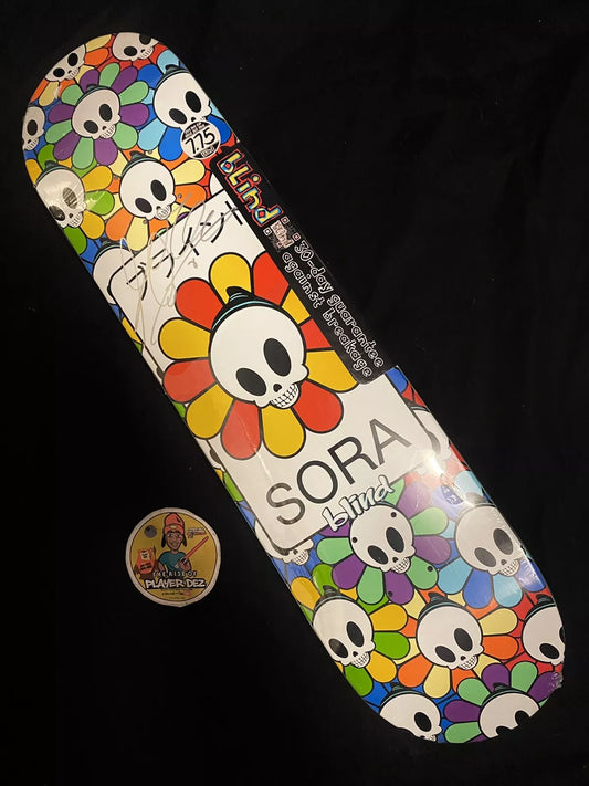Sora Shirai Signed Bloom Reaper Flowers Autographed Skateboard Deck