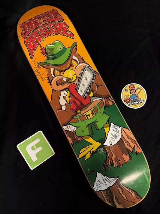 Tony Hawk Signed Jeremy Klein Birdhouse Autographed Skateboard Deck Hookups Owl
