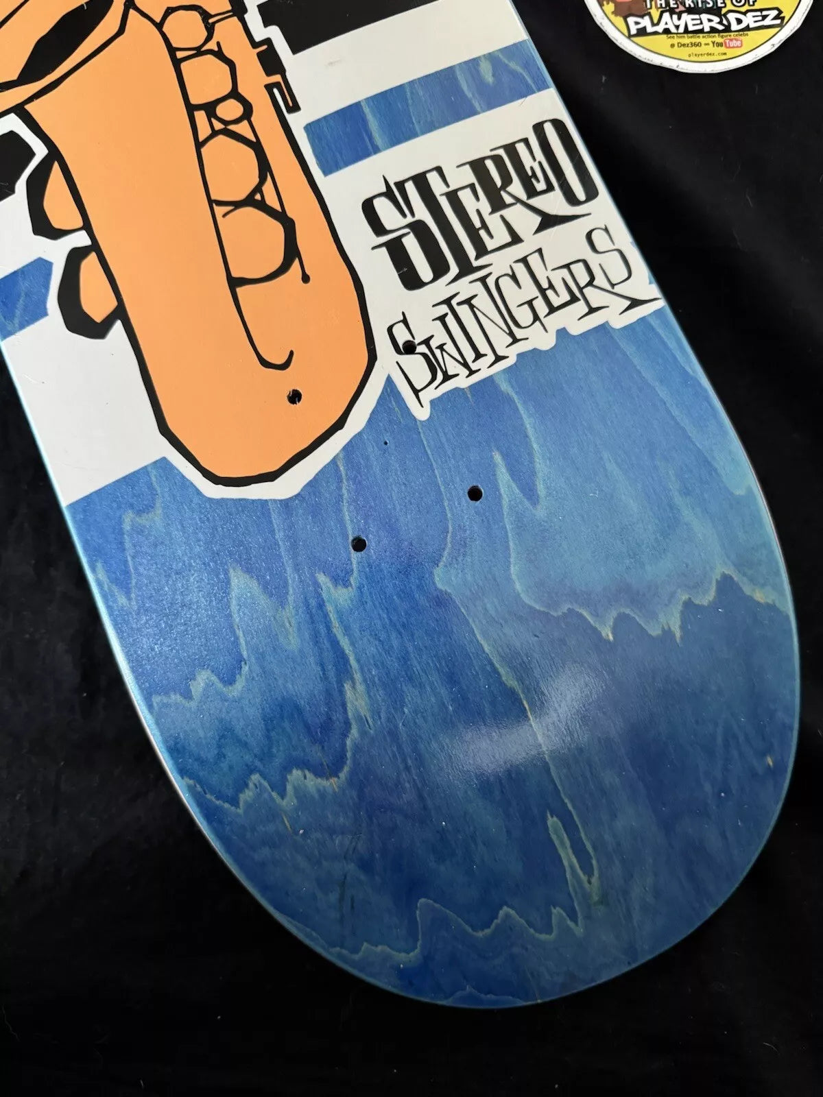 Jason Lee Signed Blue Jazz Swingers Sax Autographed Stereo Skateboard Deck