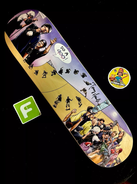 Tony Hawk Signed Do A 900 Autographed Storied Bones Skateboard Deck