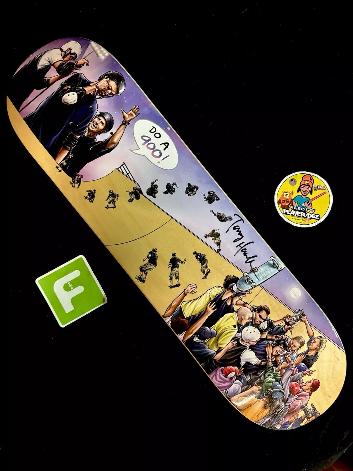 Tony Hawk Signed Do A 900 Autographed Storied Bones Skateboard Deck