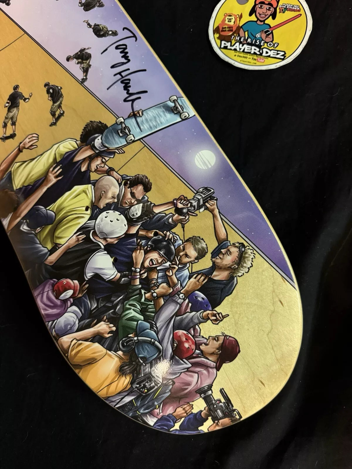 Tony Hawk Signed Do A 900 Autographed Storied Bones Skateboard Deck