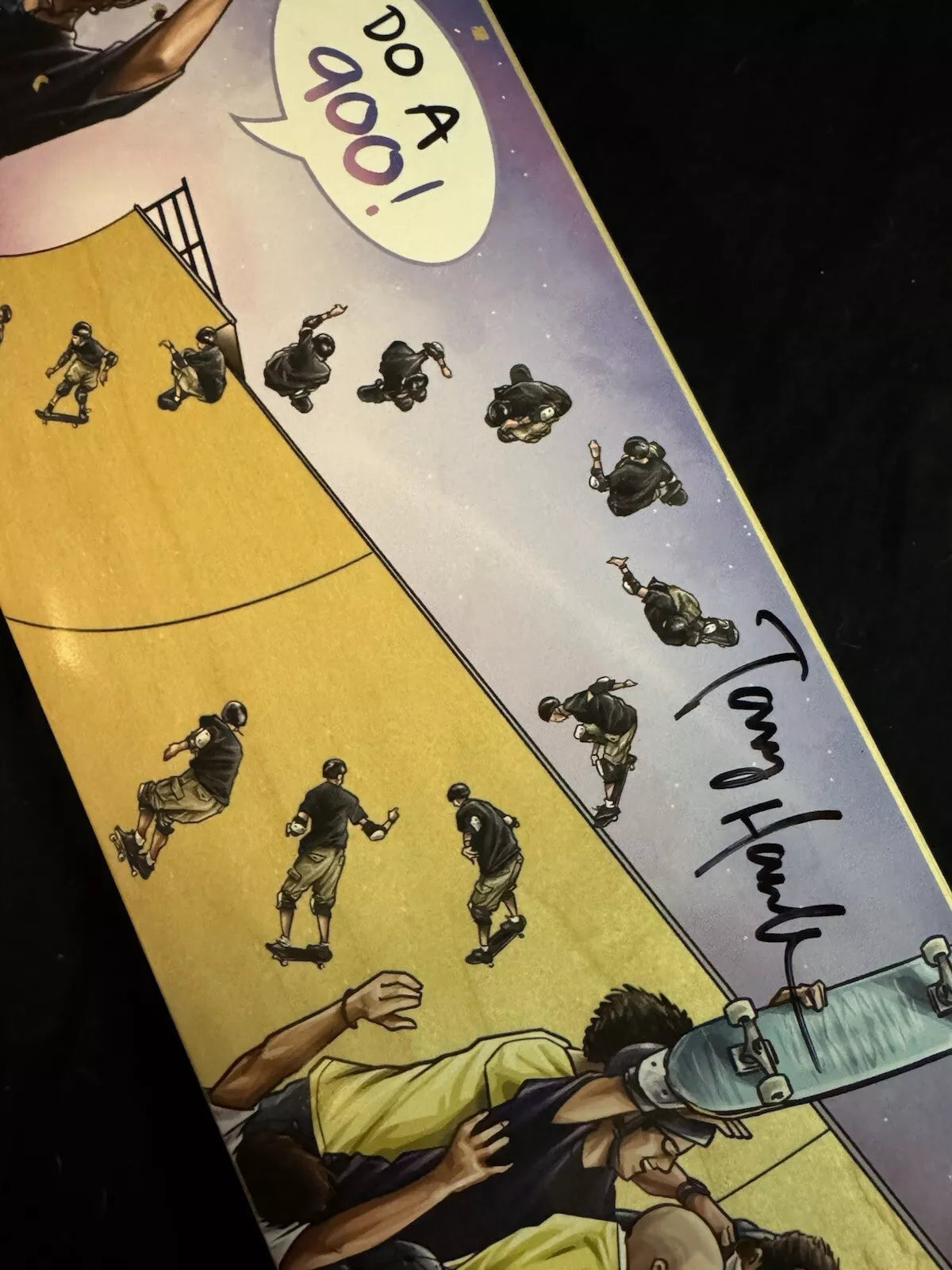 Tony Hawk Signed Do A 900 Autographed Storied Bones Skateboard Deck