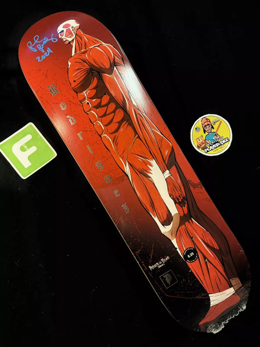 Paul Rodriguez Signed Attack On Titan Autographed Primitive Skateboard Deck Anime