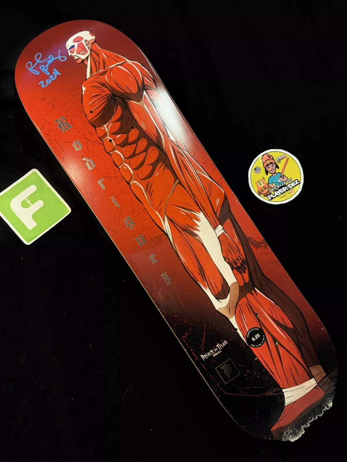 Paul Rodriguez Signed Attack On Titan Autographed Primitive Skateboard Deck Anime