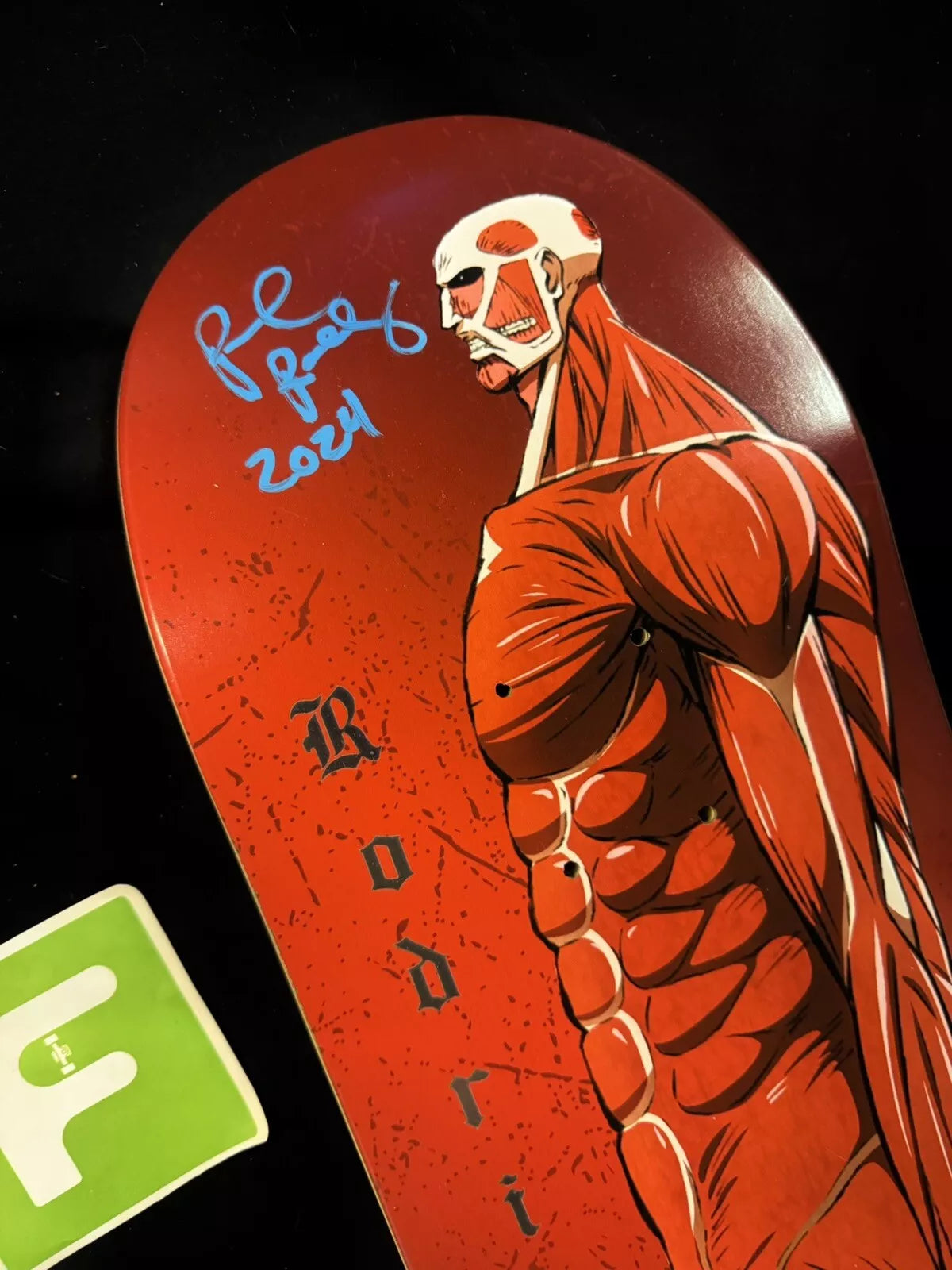 Paul Rodriguez Signed Attack On Titan Autographed Primitive Skateboard Deck Anime