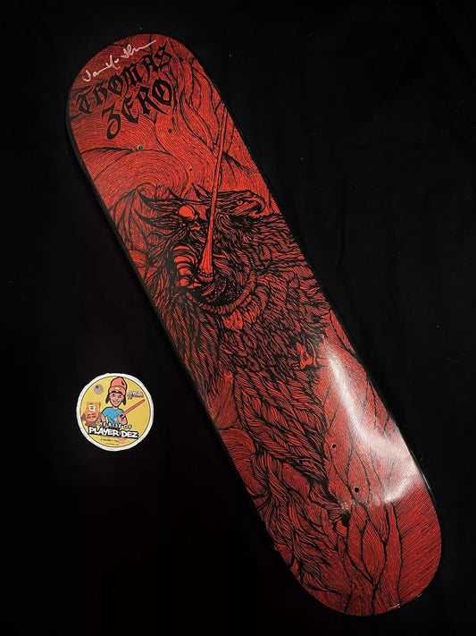 Jamie Thomas Signed Kill Red Black Cross Zero Autographed Skateboard Deck