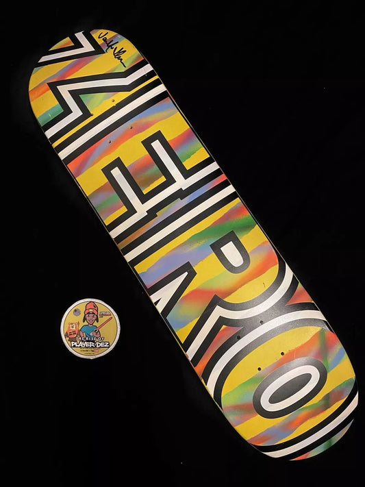 Jamie Thomas Signed Zero Bold Multicolor Paint Autographed Skateboard Deck