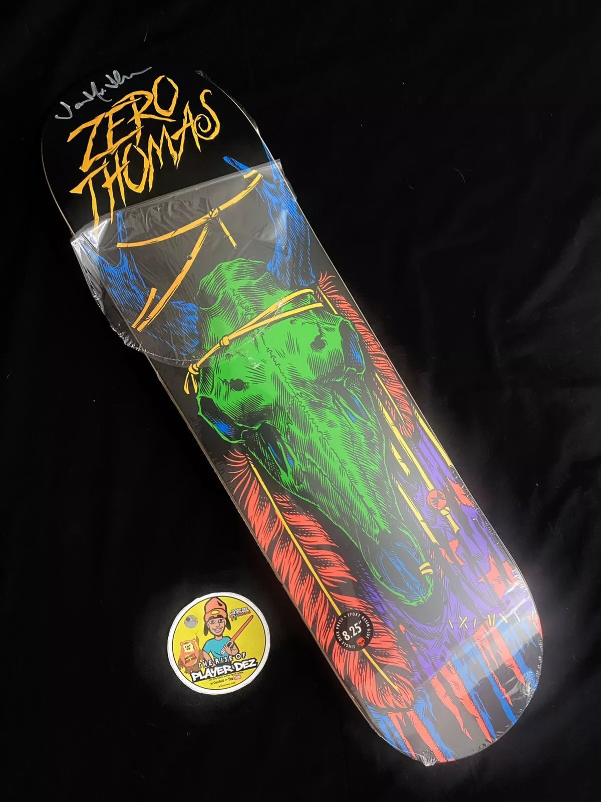 Jamie Thomas Signed BlackLight Zero Autographed Skateboard Deck