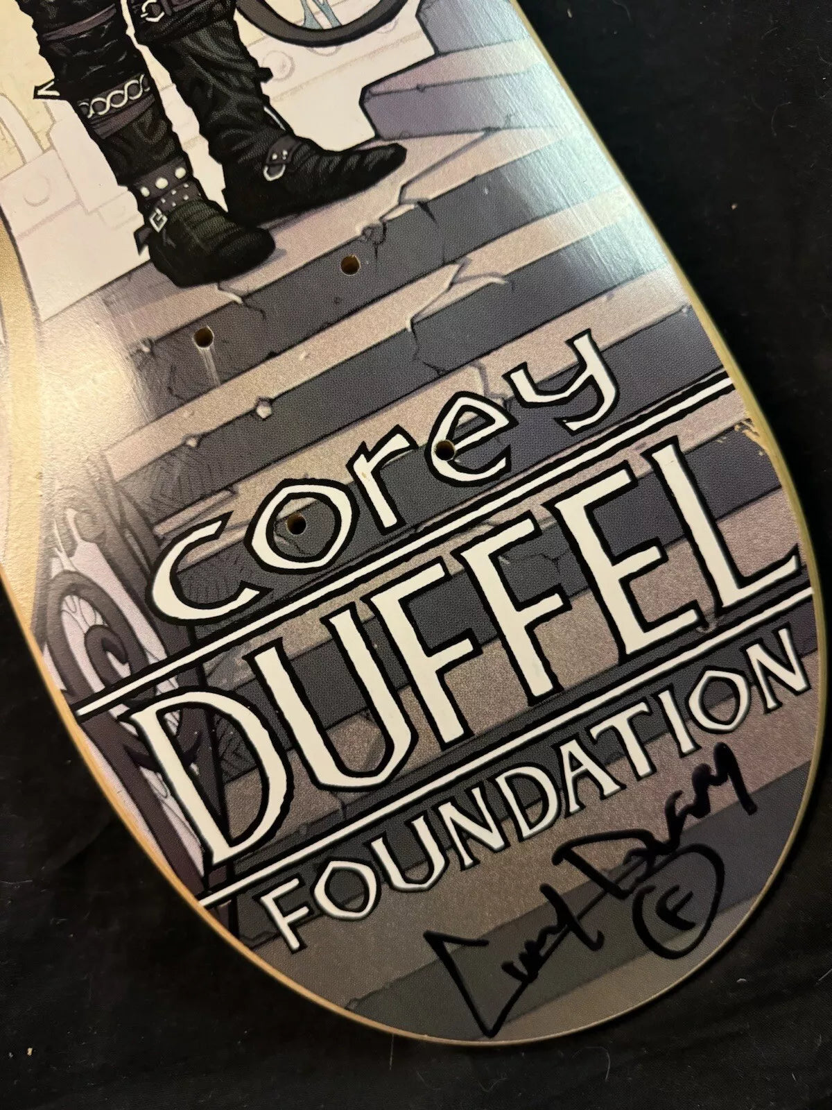 Corey Duffel Signed Edward Scissorhands Autographed Foundation Skateboard Deck