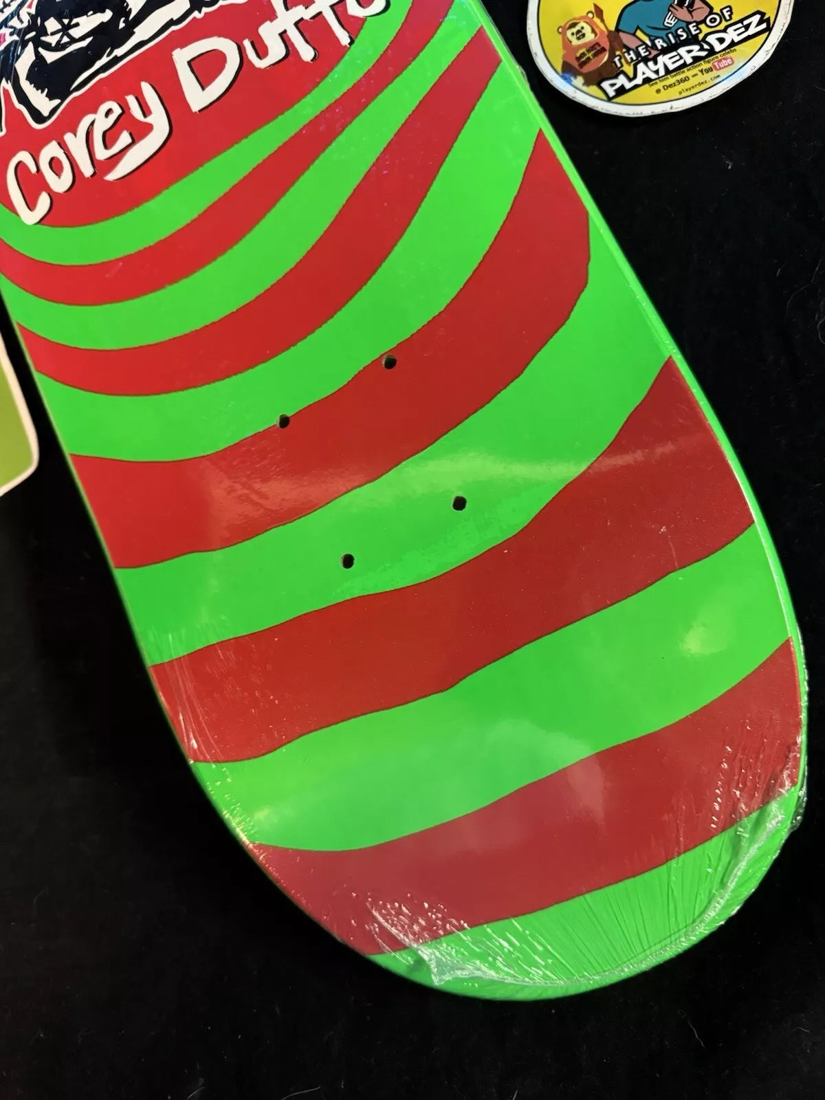 Corey Duffel Signed Neon Jack Skellington Autographed Adored Skateboard Deck