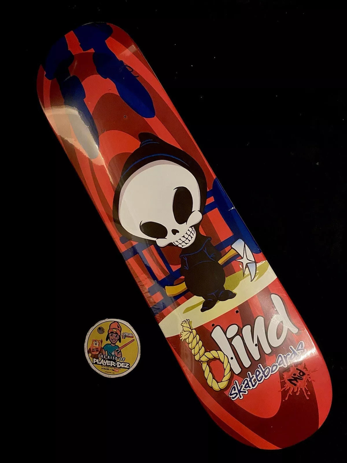 Blind Hang Noose Skateboard Deck Vintage In Shrink Mini Mid