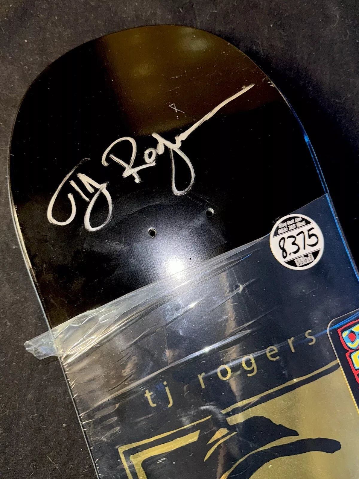 TJ Rogers Signed Unreleased Gold Foil Blind Reaper Autographed Skateboard Deck