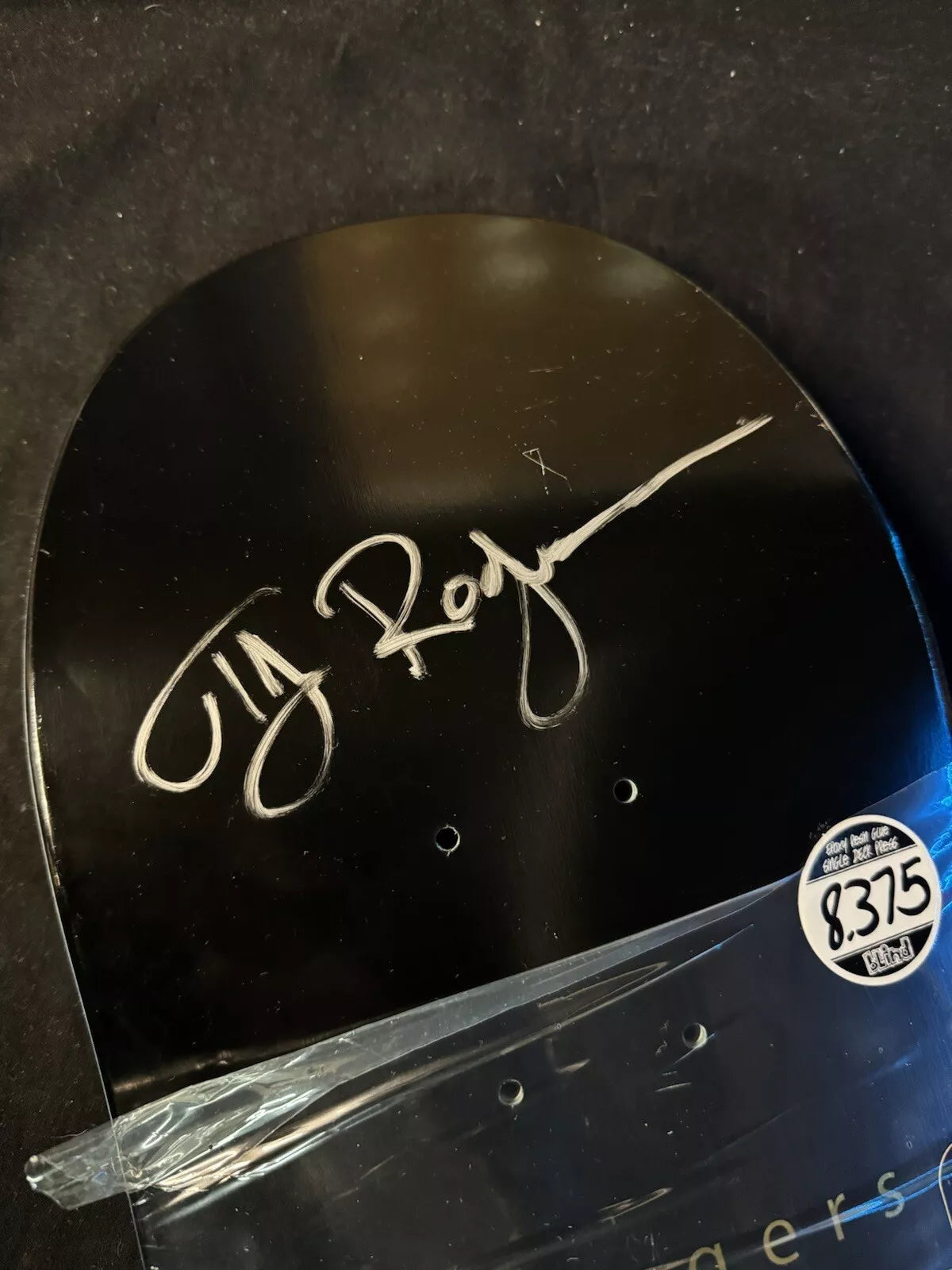 TJ Rogers Signed Unreleased Gold Foil Blind Reaper Autographed Skateboard Deck