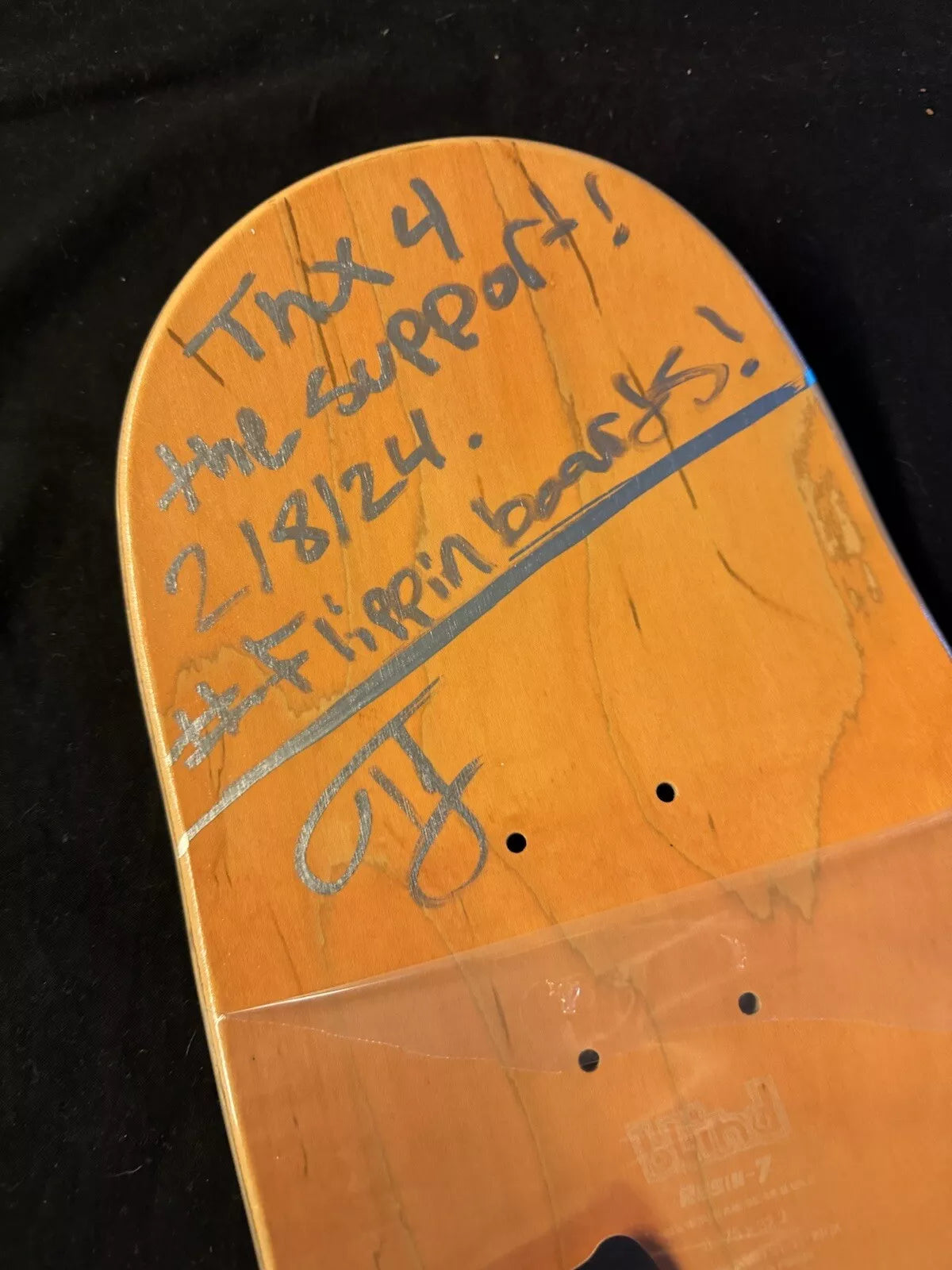 TJ Rogers Signed Unreleased Gold Foil Blind Reaper Autographed Skateboard Deck