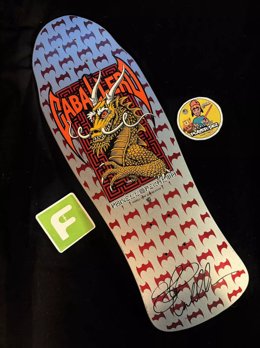 Vintage Steve Caballero Signed 1987 Autographed Skateboard Deck Powell Peralta Bonite XT