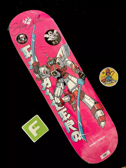 Steve Caballero Signed FLIGHT Gundam Powell Peralta Autographed Skateboard Deck Pink