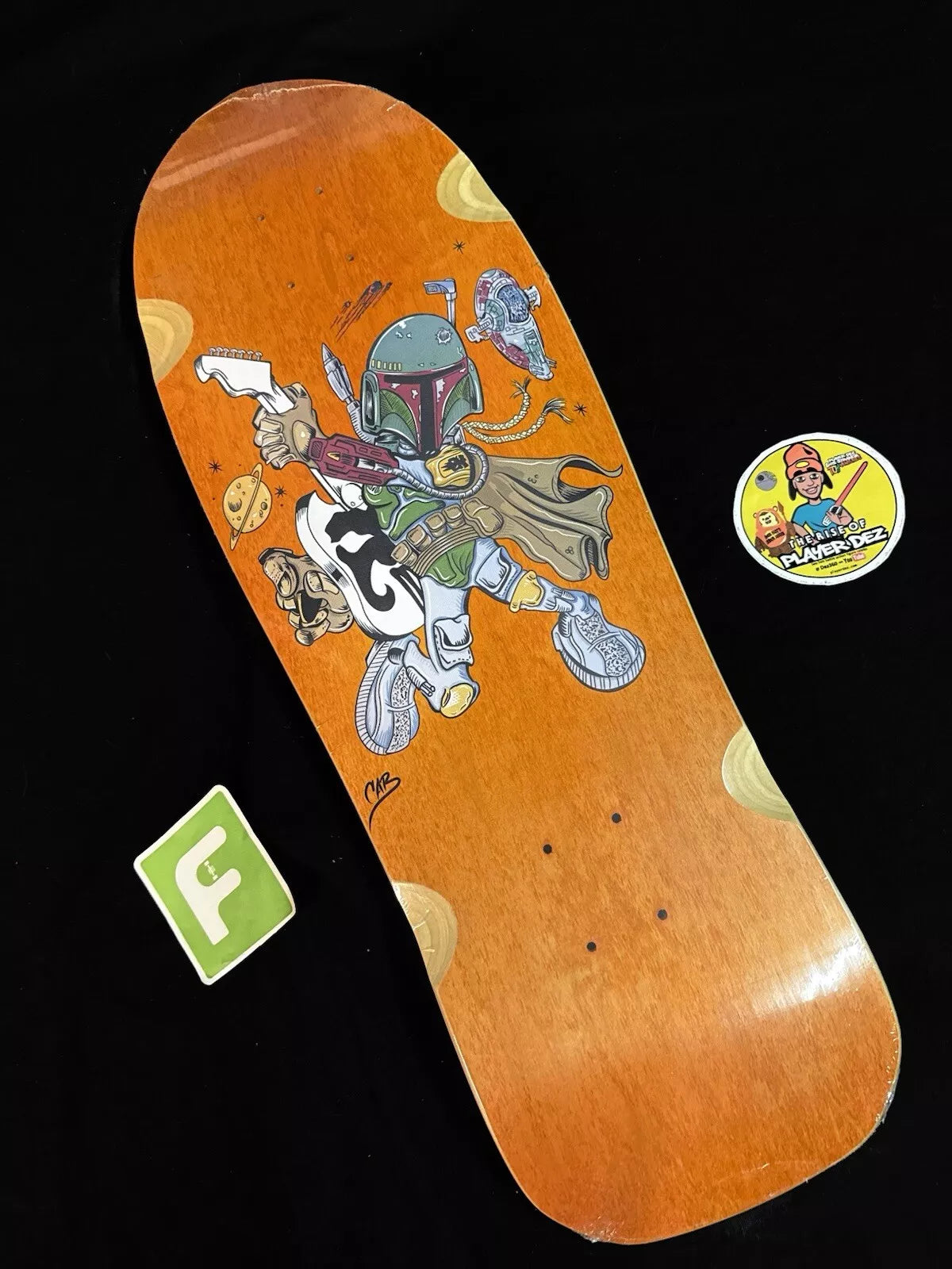 Steve Caballero Signed Rockin Boba Fett Artist Series Autographed Skateboard Deck
