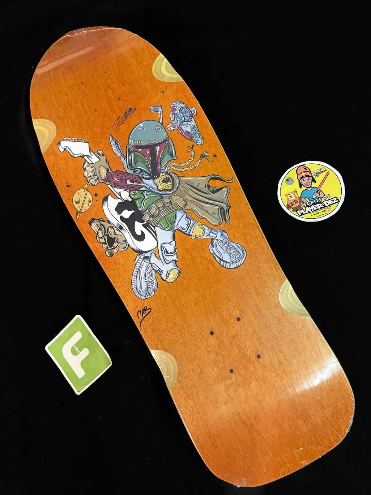 Steve Caballero Signed Rockin Boba Fett Artist Series Autographed Skateboard Deck