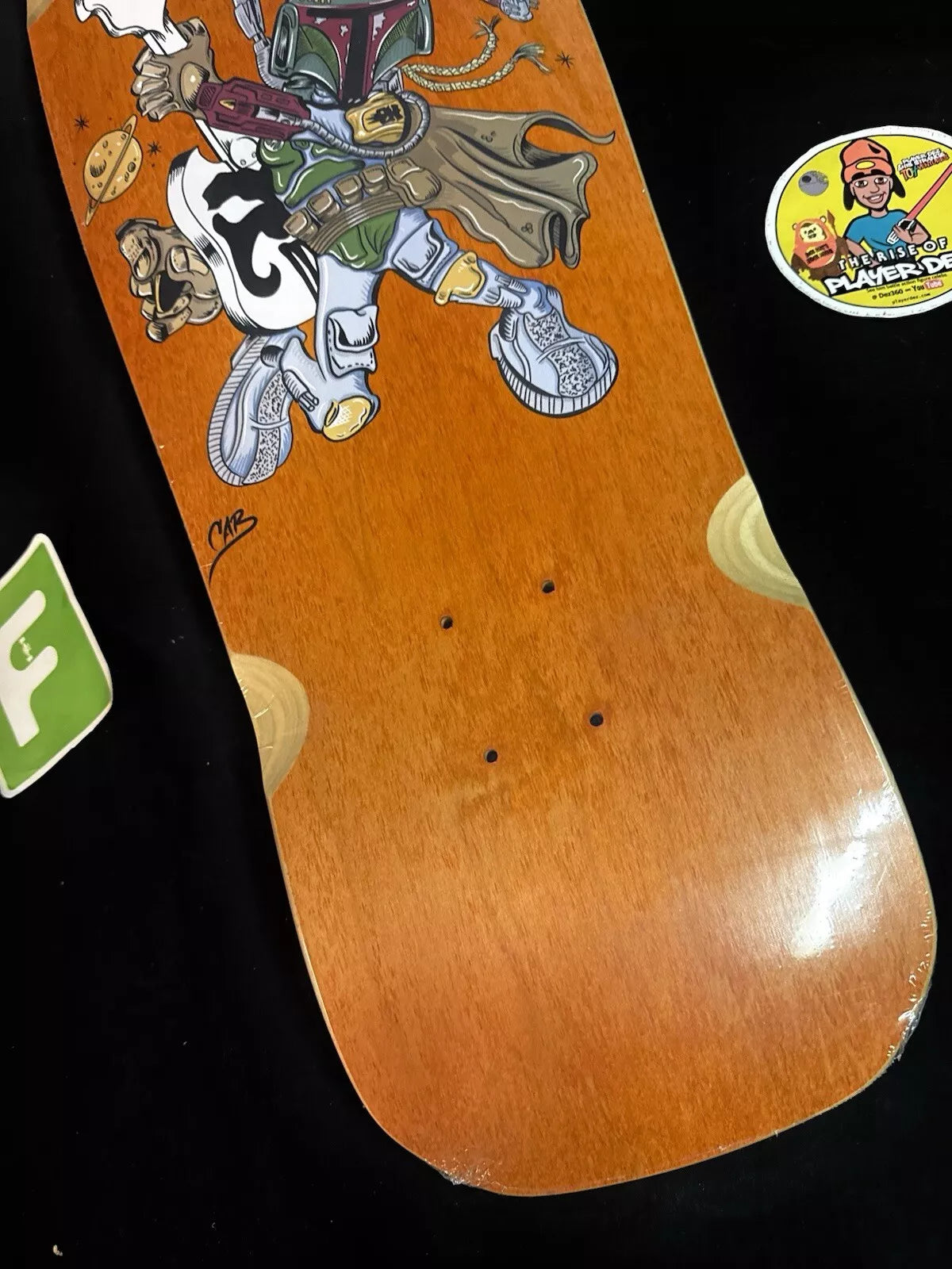 Steve Caballero Signed Rockin Boba Fett Artist Series Autographed Skateboard Deck
