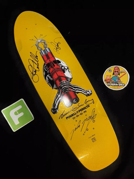 Steve Caballero Signed Mike McGill Autographed Powell Peralta Bruce Lee Dragon Skateboard Deck
