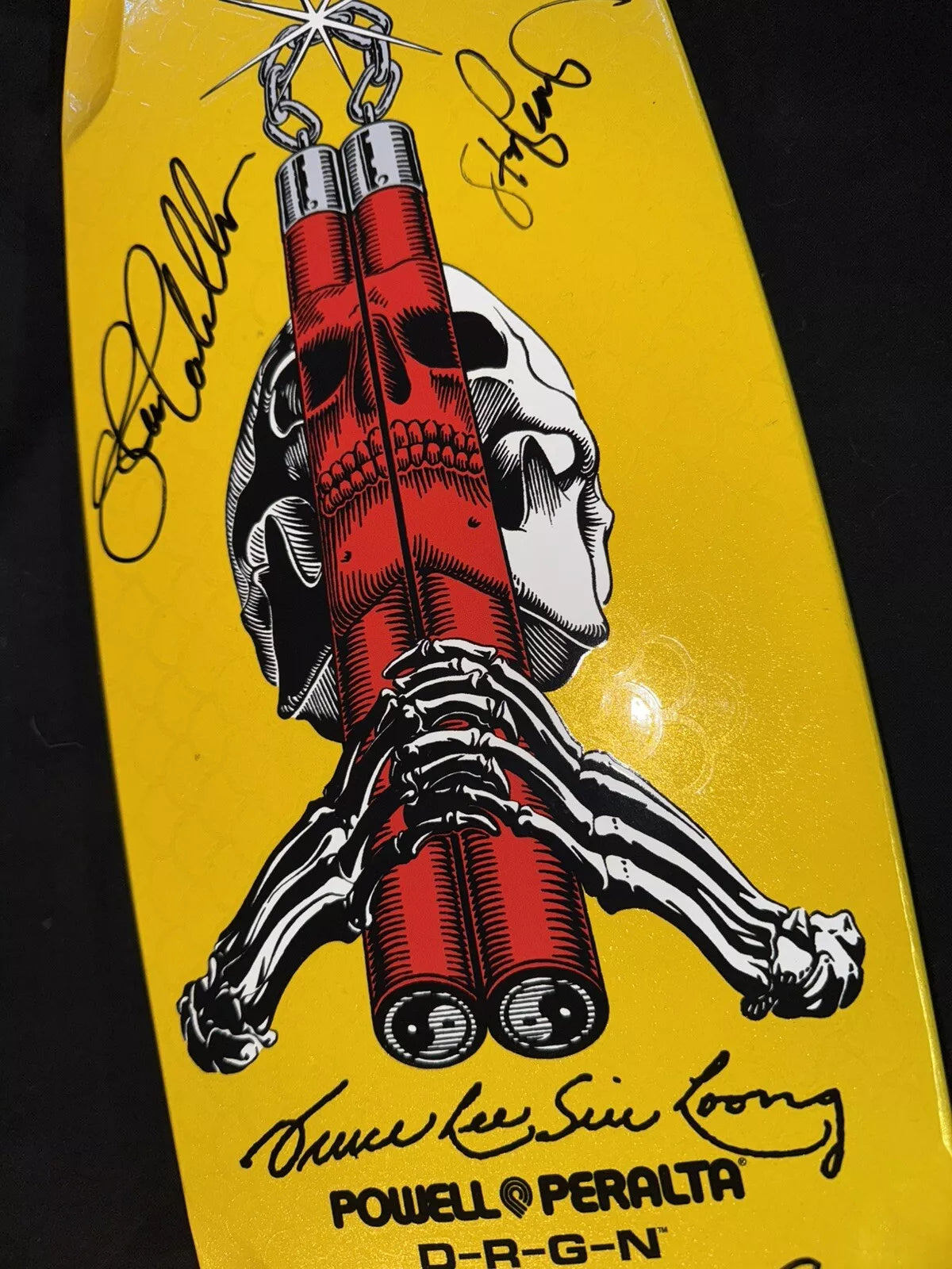 Steve Caballero Signed Mike McGill Autographed Powell Peralta Bruce Lee Dragon Skateboard Deck