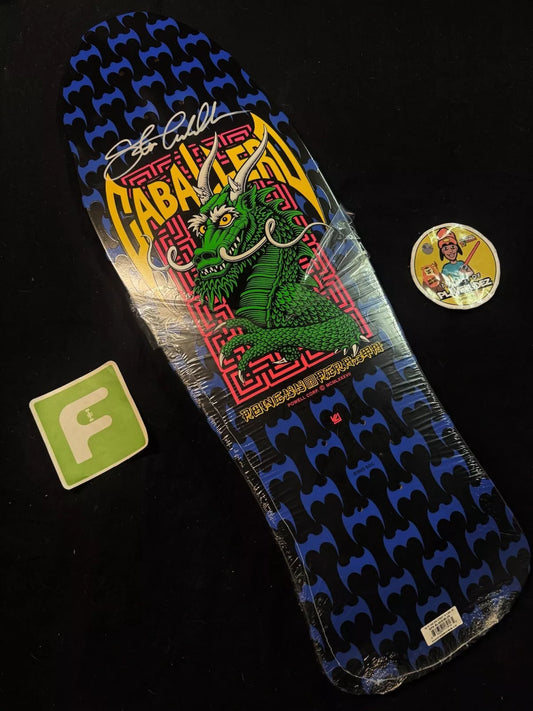 Steve Caballero Signed Blacklight Bats Powell Peralta Autographed Skateboard Deck